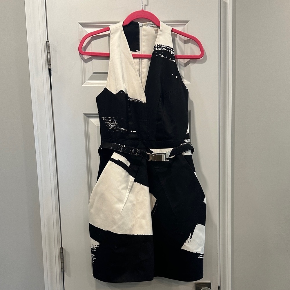 KaufmanFranco Black and White Sleeveless Dress in perfect condition - Picture 6 of 10